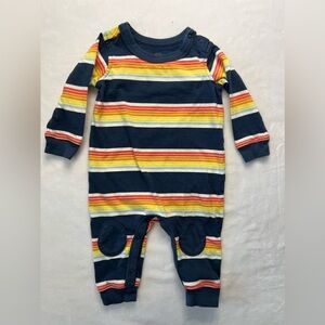 Tea Striped Long Sleeve Jumpsuit